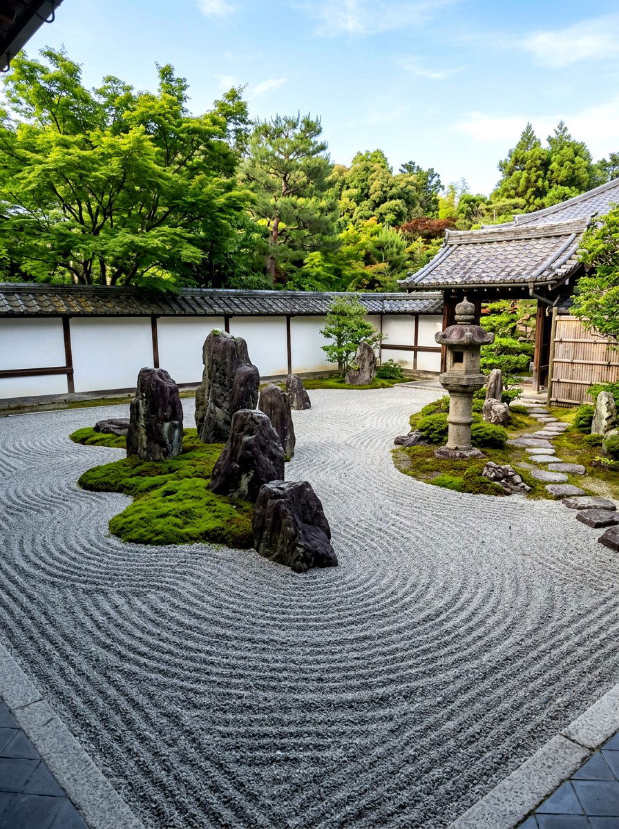Japanese Zen Garden - 30 front yard rock garden ideas