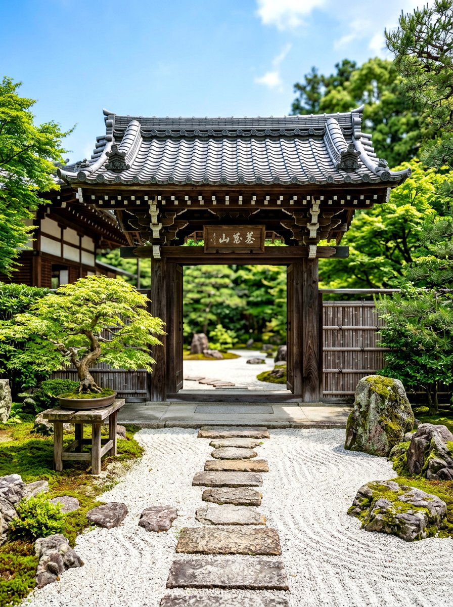 Japanese Zen Garden Gate - 30 fence gate ideas