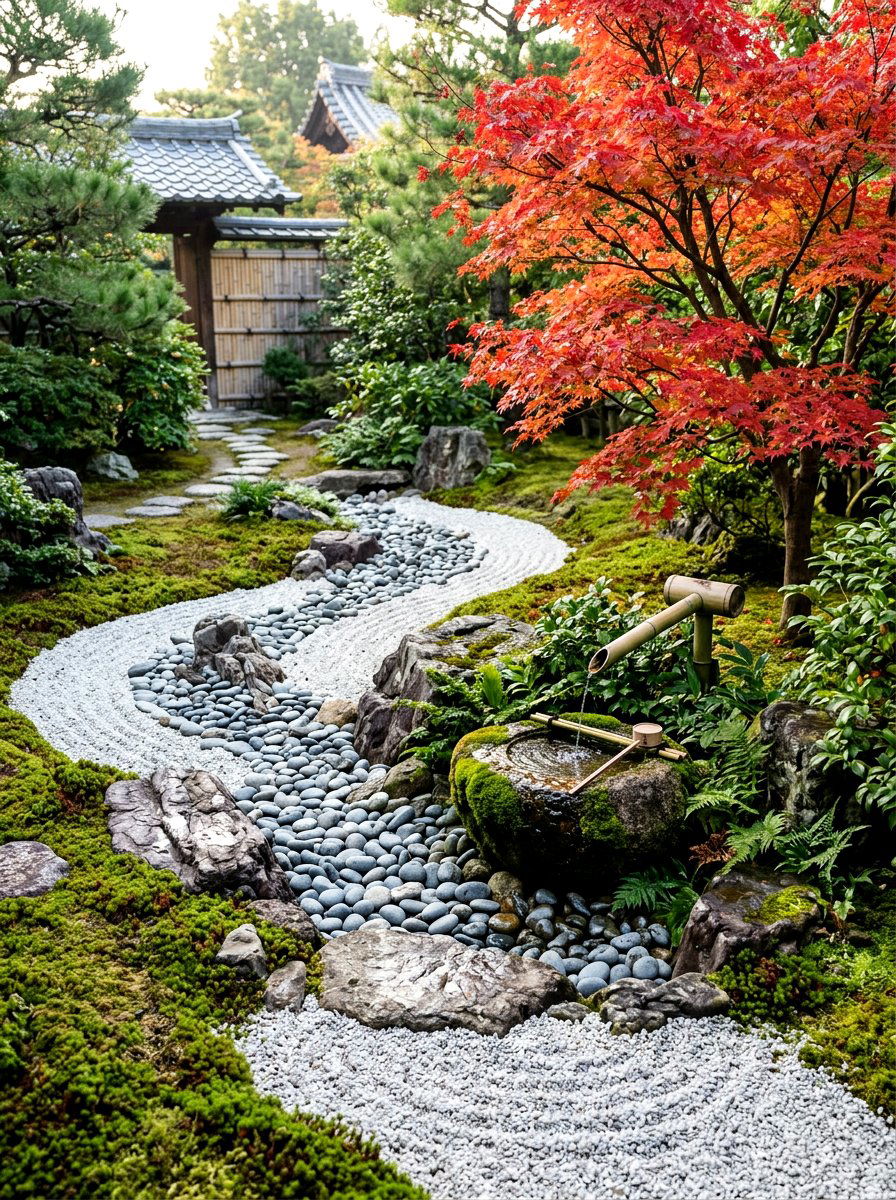 Japanese Zen Garden Stream - 30 stream garden ideas