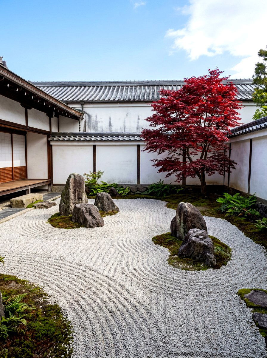 Japanese Zen Rock Garden - 30 secret garden ideas