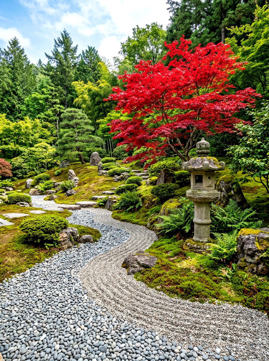 Japanese Zen Slope Garden - 30 slope garden ideas