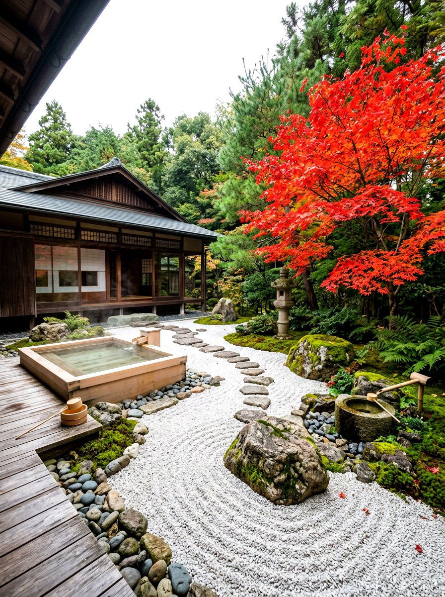 Japanese Zen Spa Garden - 30 spa patio retreat ideas