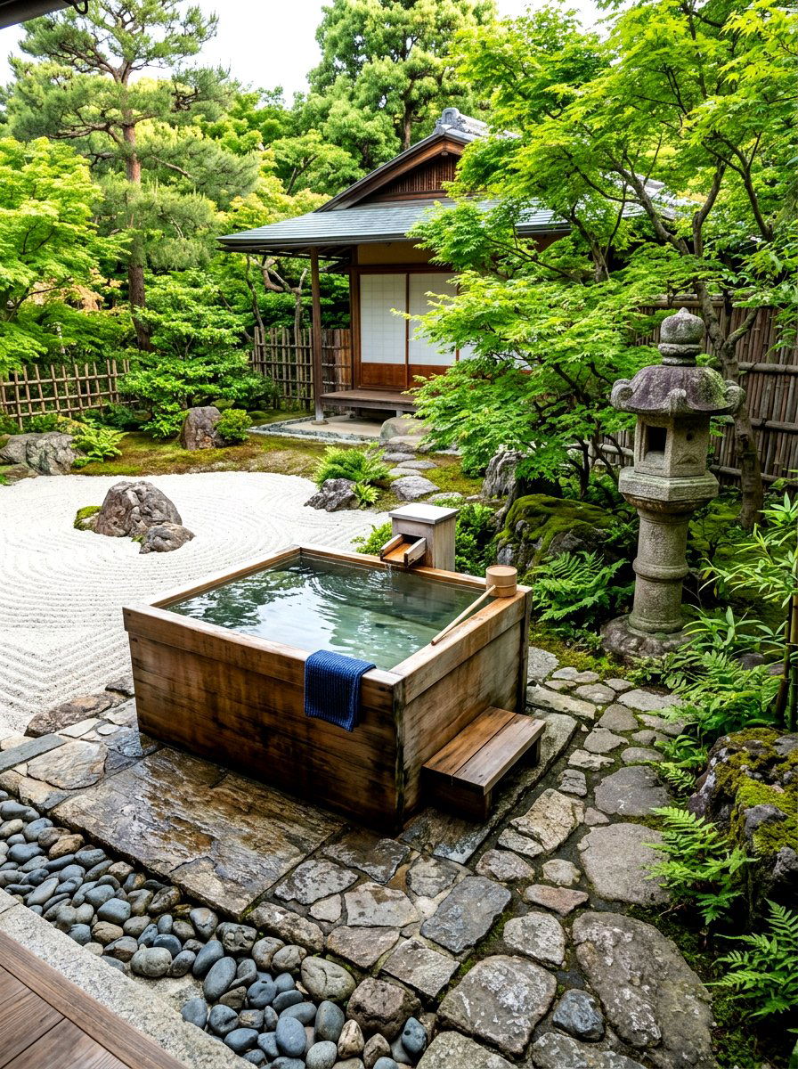 Japanese cold plunge - 30 cold plunge backyard retreat ideas