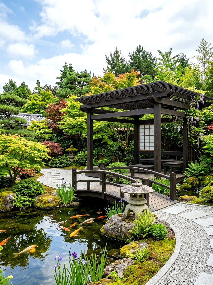 Japanese garden pergola - 30 pergola ideas