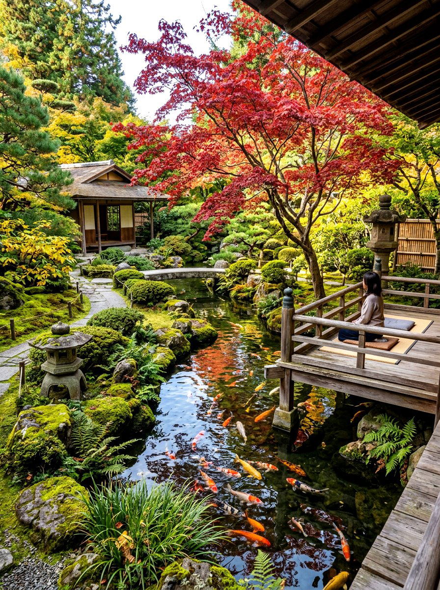 Japanese garden sanctuary - 30 outdoor reading garden ideas