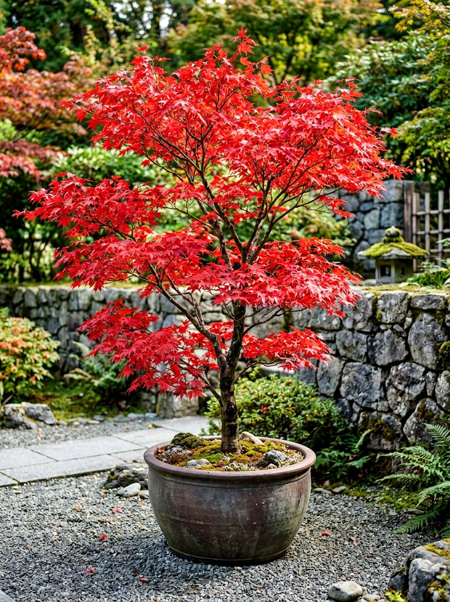 Japanese maple tree - 30 courtyard garden ideas