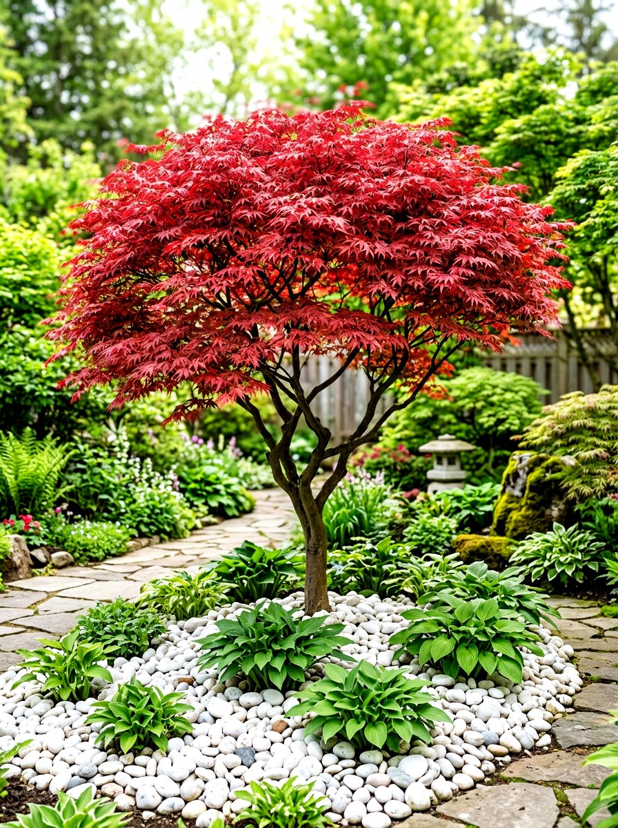 Japanese maple tree landscaping - 30 front yard makeover ideas