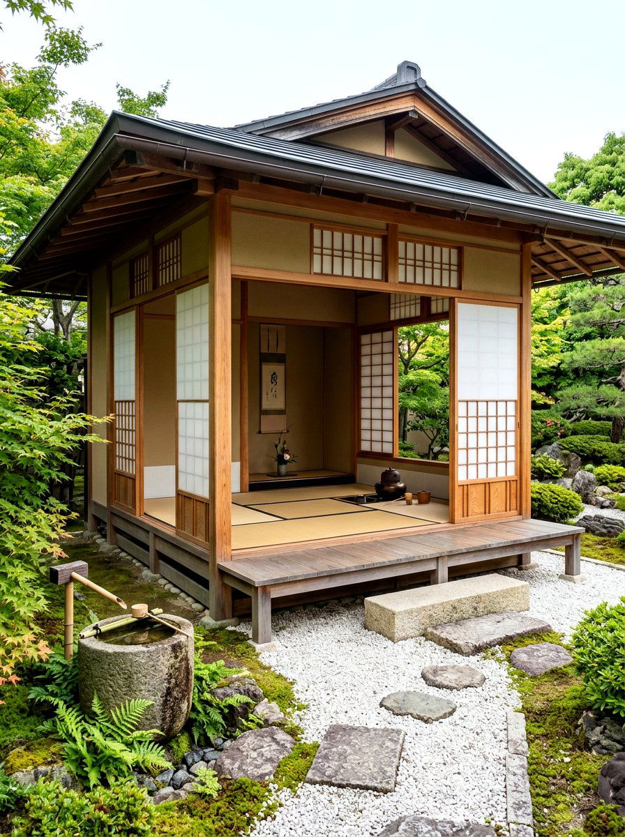 Japanese tea house gazebo - 30 patio gazebo ideas