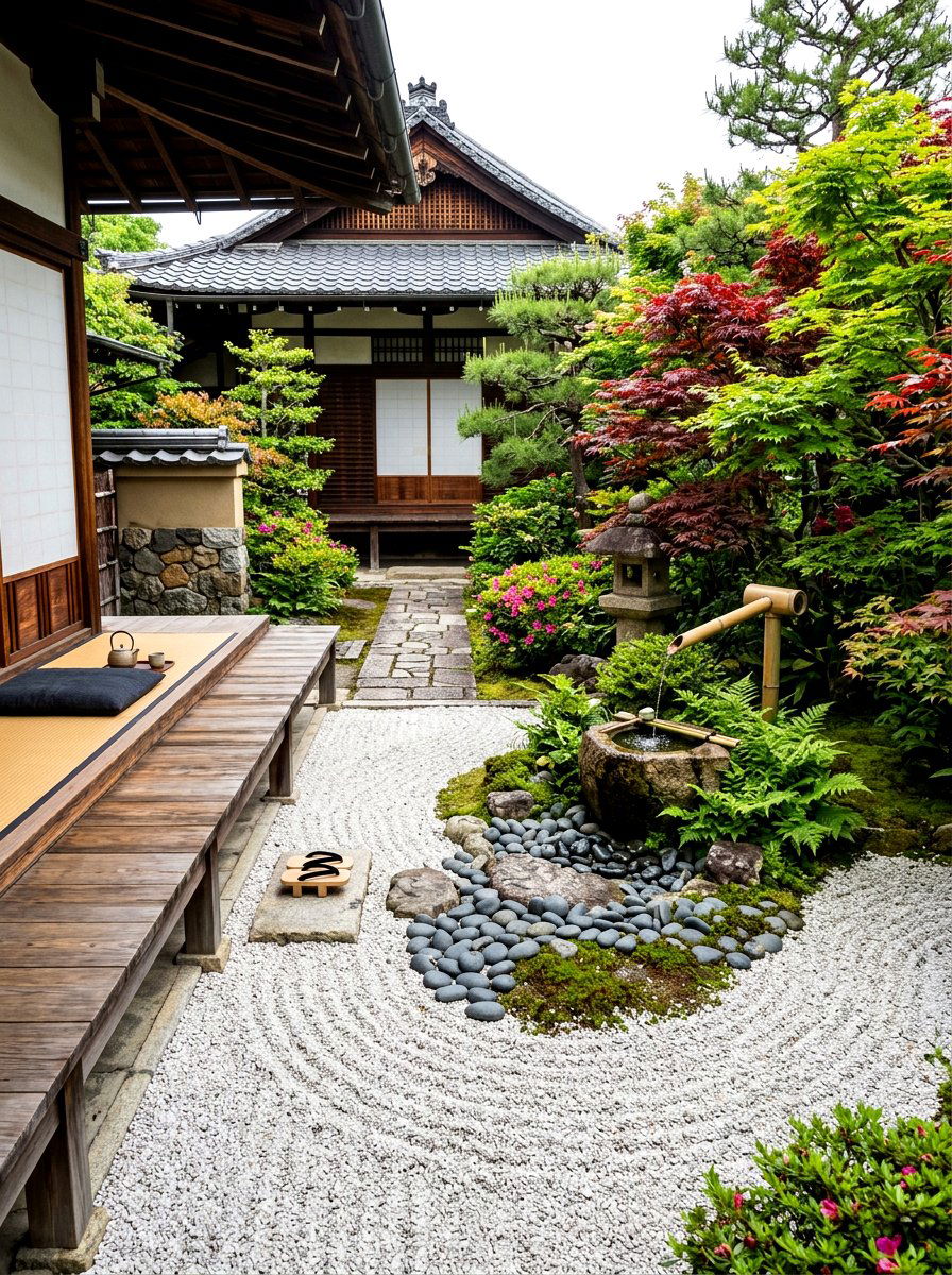 Japanese zen courtyard - 30 small courtyard seating ideas