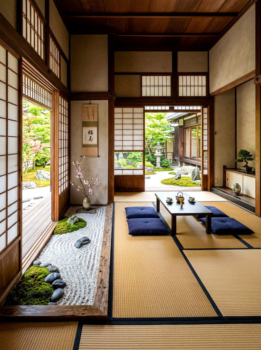 Japanese zen garden room - 30 reading shed ideas