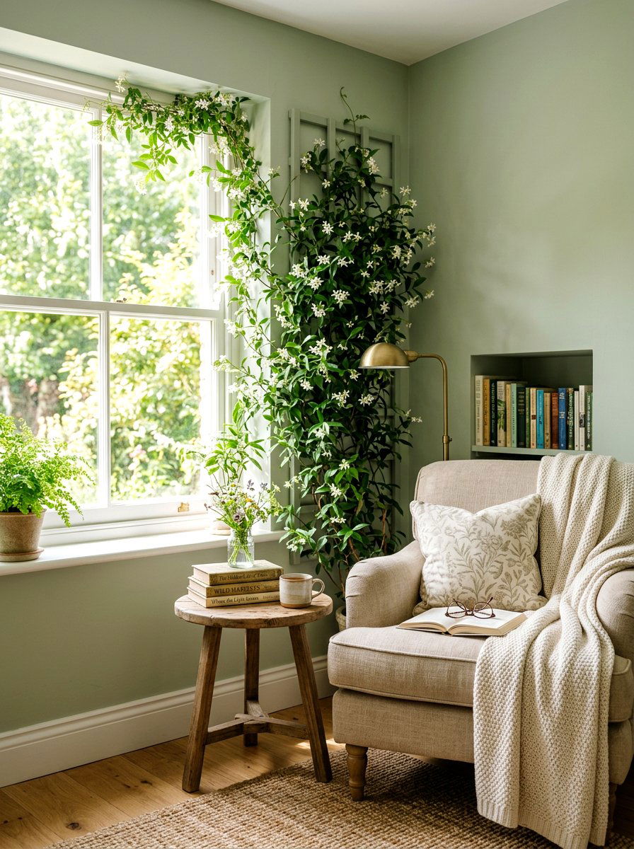 Jasmine Scented Reading Nook - 30 flower room ideas