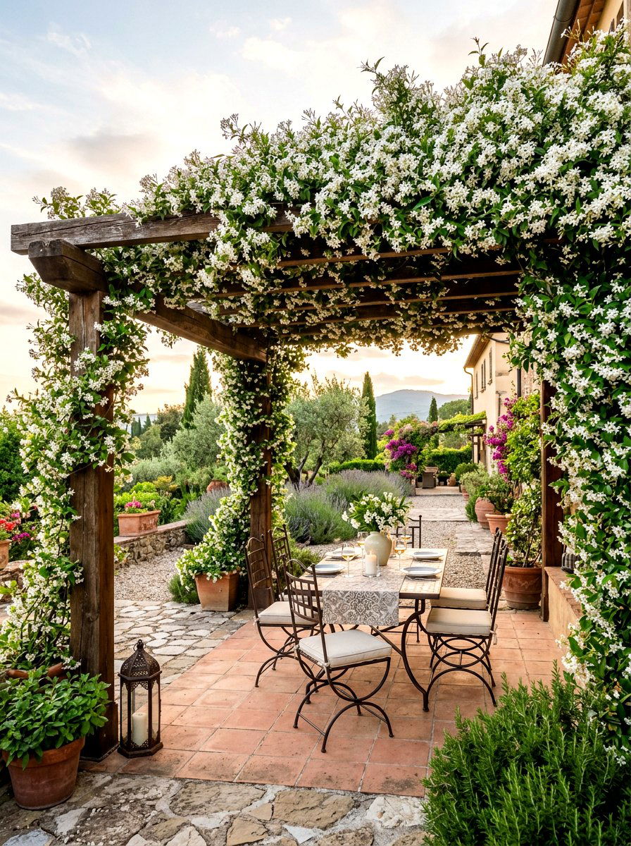 Jasmine Vine Garden - 30 tea herb garden ideas