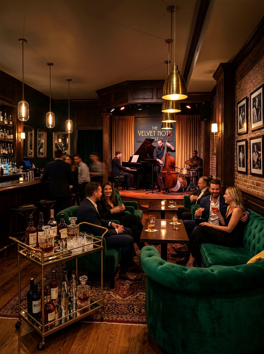 Jazz lounge interior - 30 music room ideas