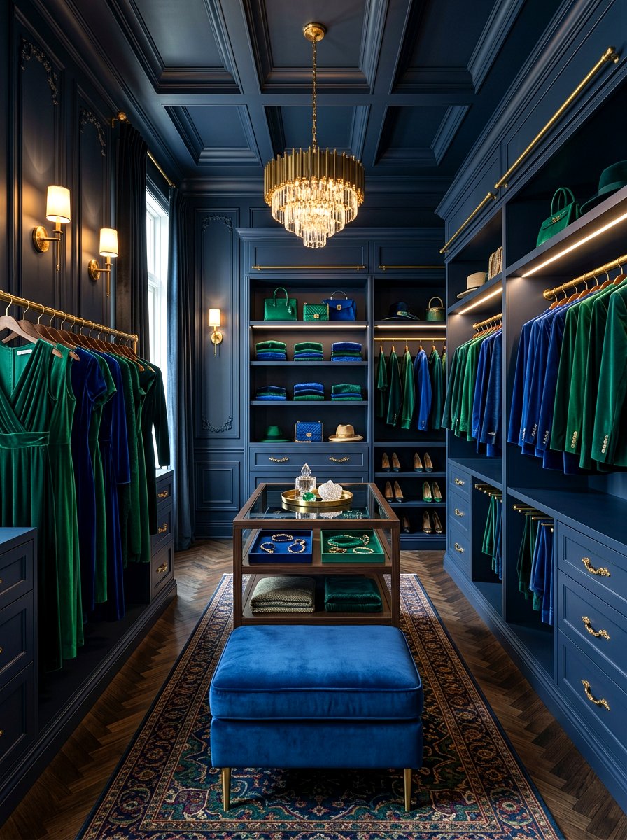 Jewel Tone Closet - 30 color coordinated closet ideas