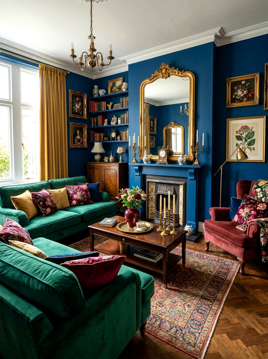 Jewel Tone Living Room - 30 grandma core living room ideas