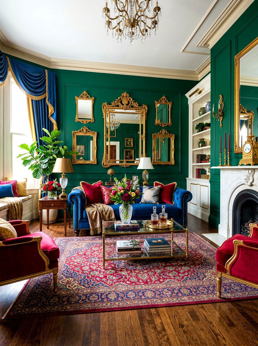 Jewel tone living room - 30 happy color living room ideas