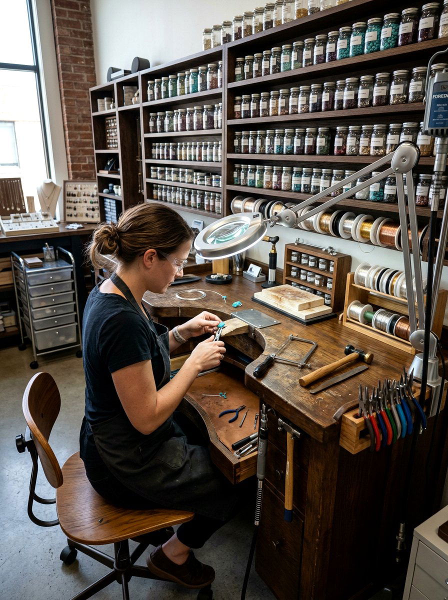 Jewelry Making Studio - 30 craft room ideas