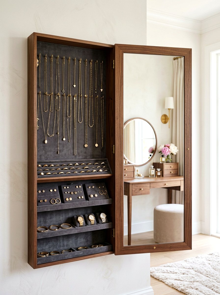 Jewelry Organizer Cabinet - 30 repurposed cabinet ideas