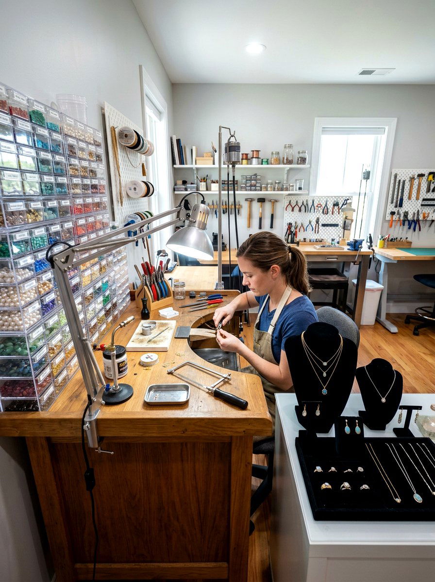 Jewelry making maker space - 30 maker space ideas