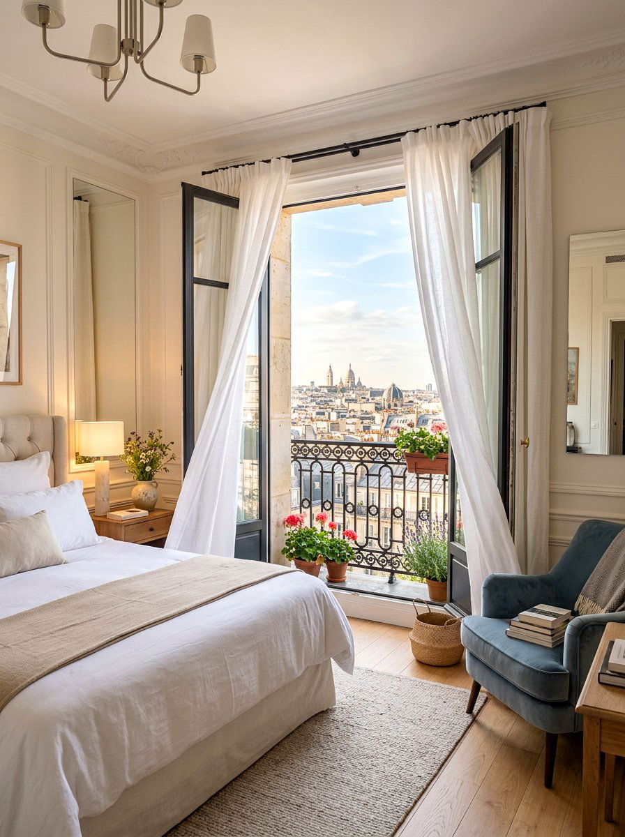 Juliet Balcony - 30 romantic hotel bedroom ideas