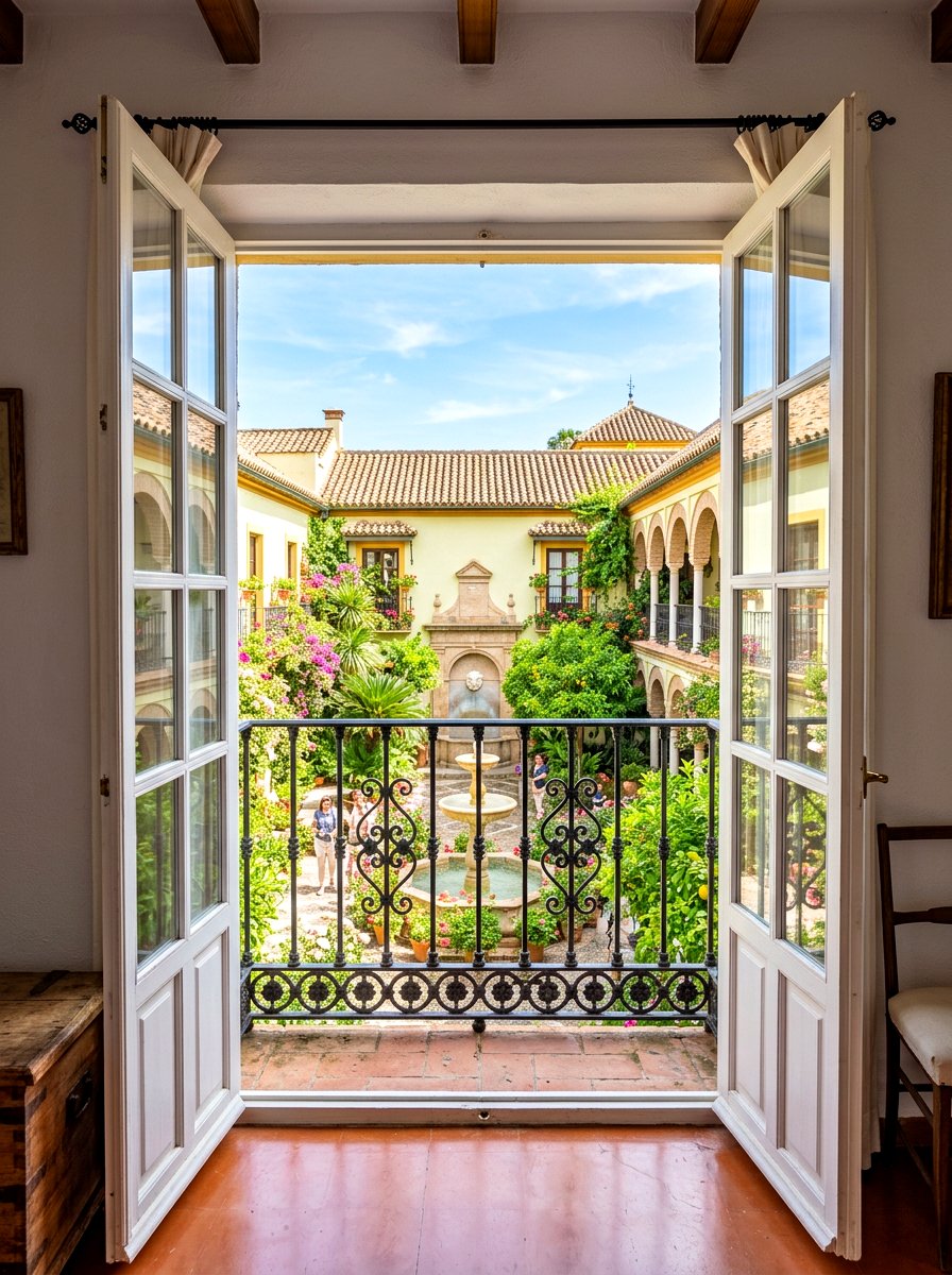 Juliet Balcony Railing - 30 Spanish courtyard ideas