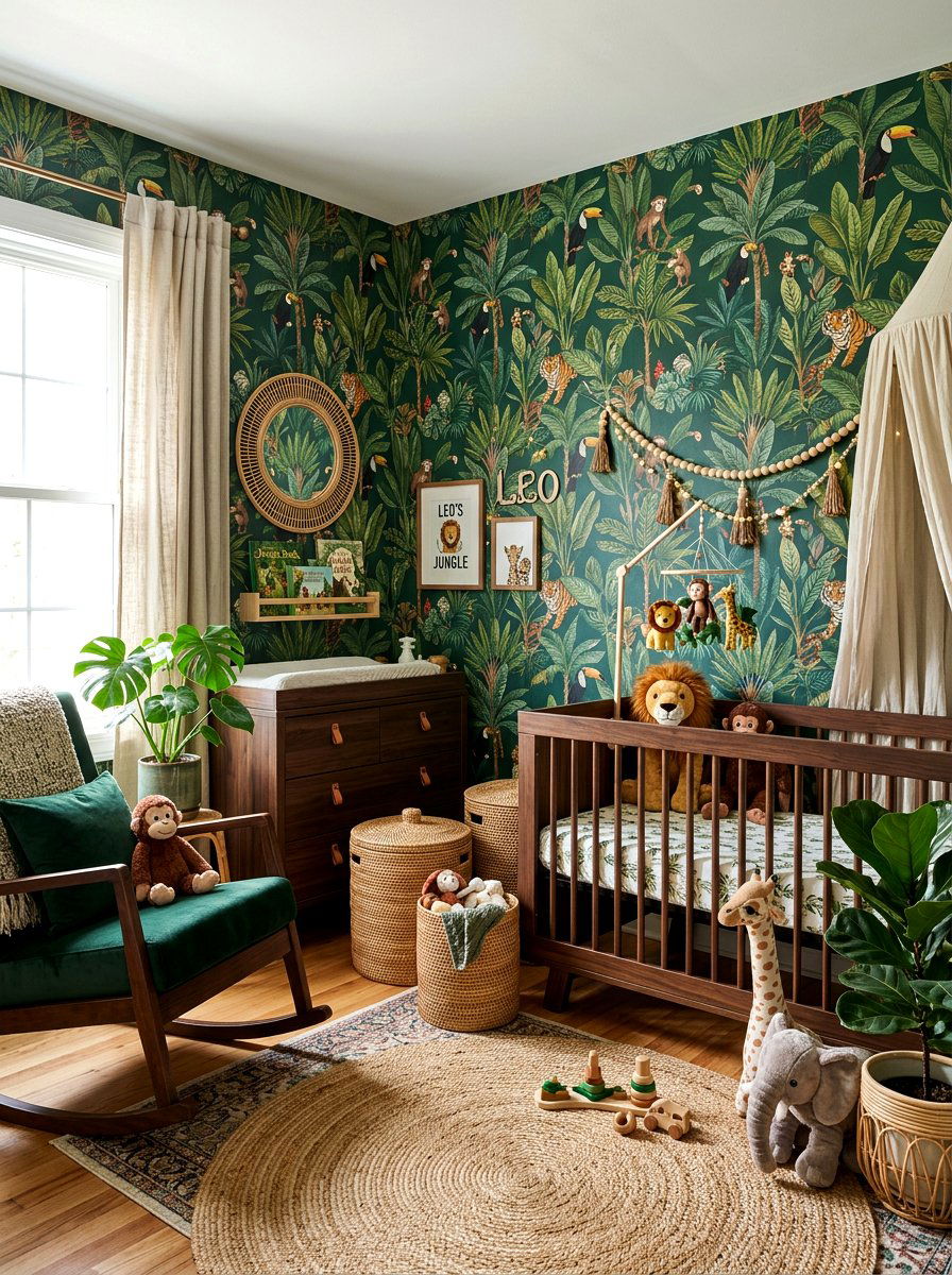 Jungle Nursery - 30 baby room ideas