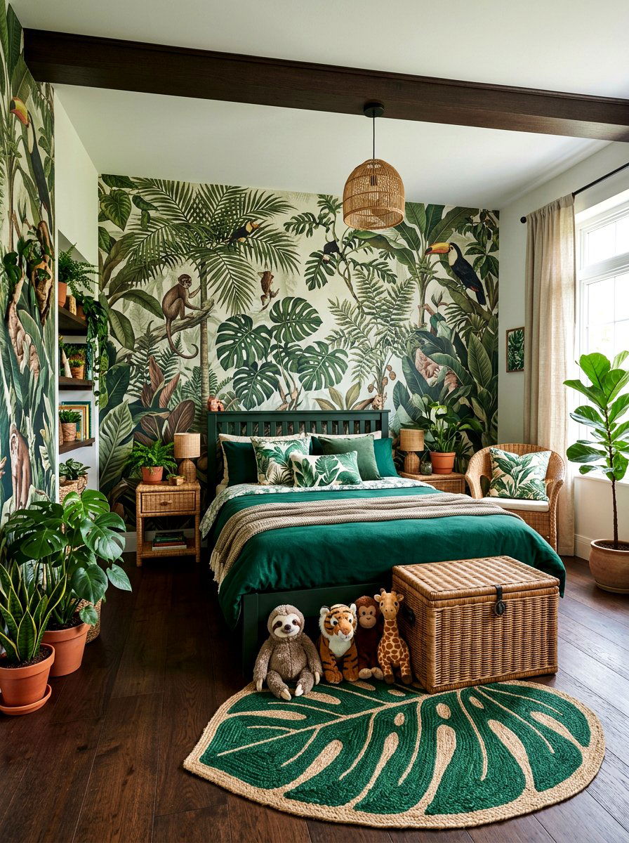 Jungle Theme Bedroom - 30 Pinterest kids room ideas