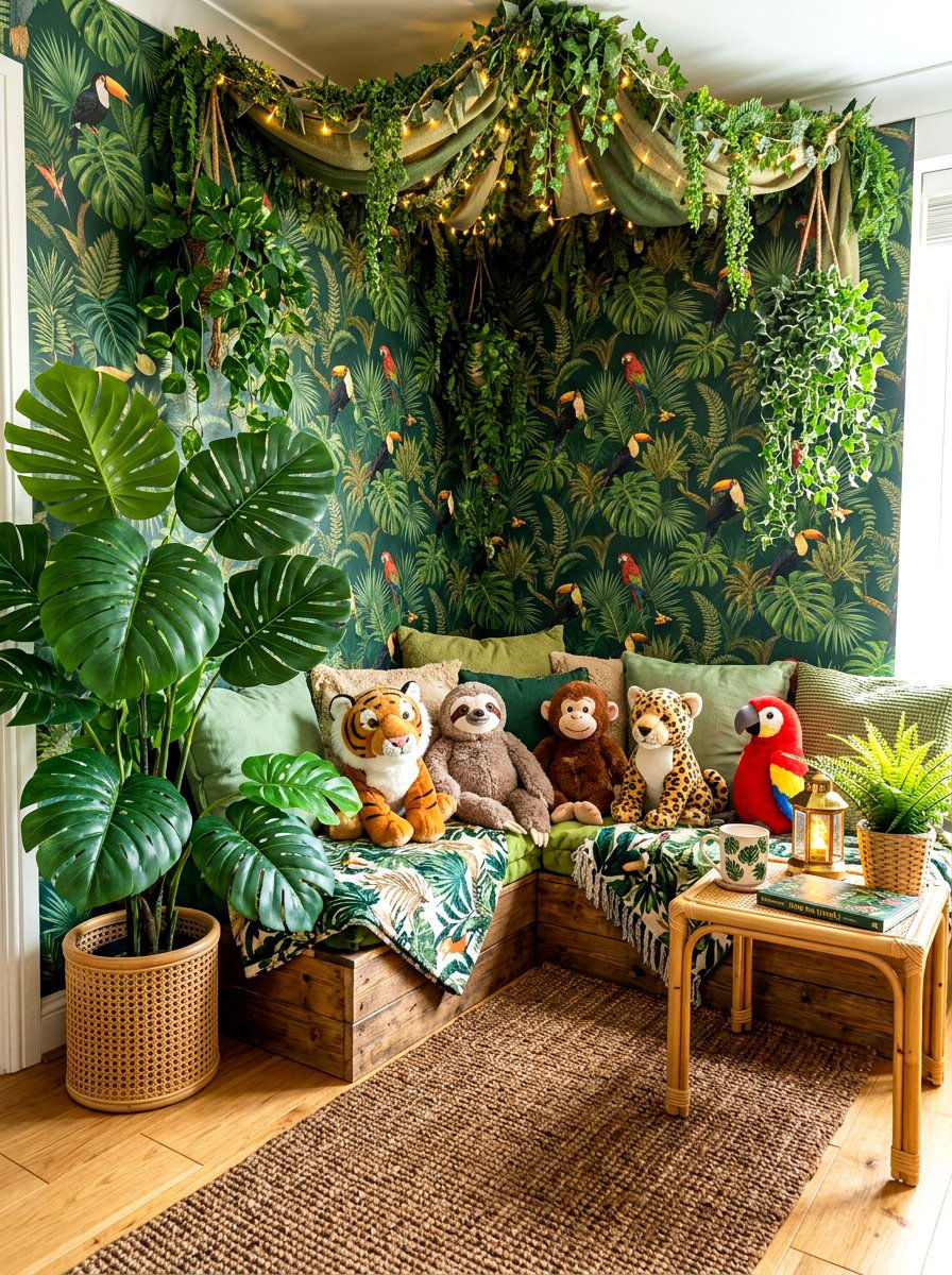 Jungle Theme Corner - 30 kids reading den ideas