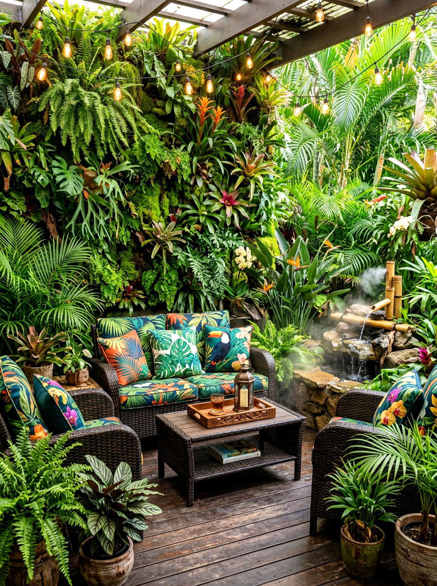 Jungle Theme Exotic Patio - 30 villa patio styling ideas