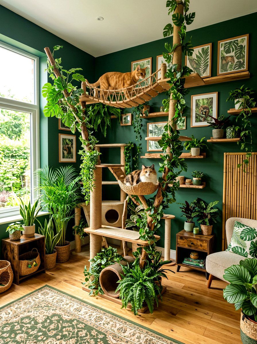 Jungle cat room - 30 cat room aesthetic ideas