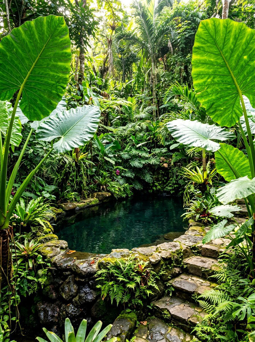 Jungle vibe plunge pool - 30 plunge pool backyard ideas aesthetic