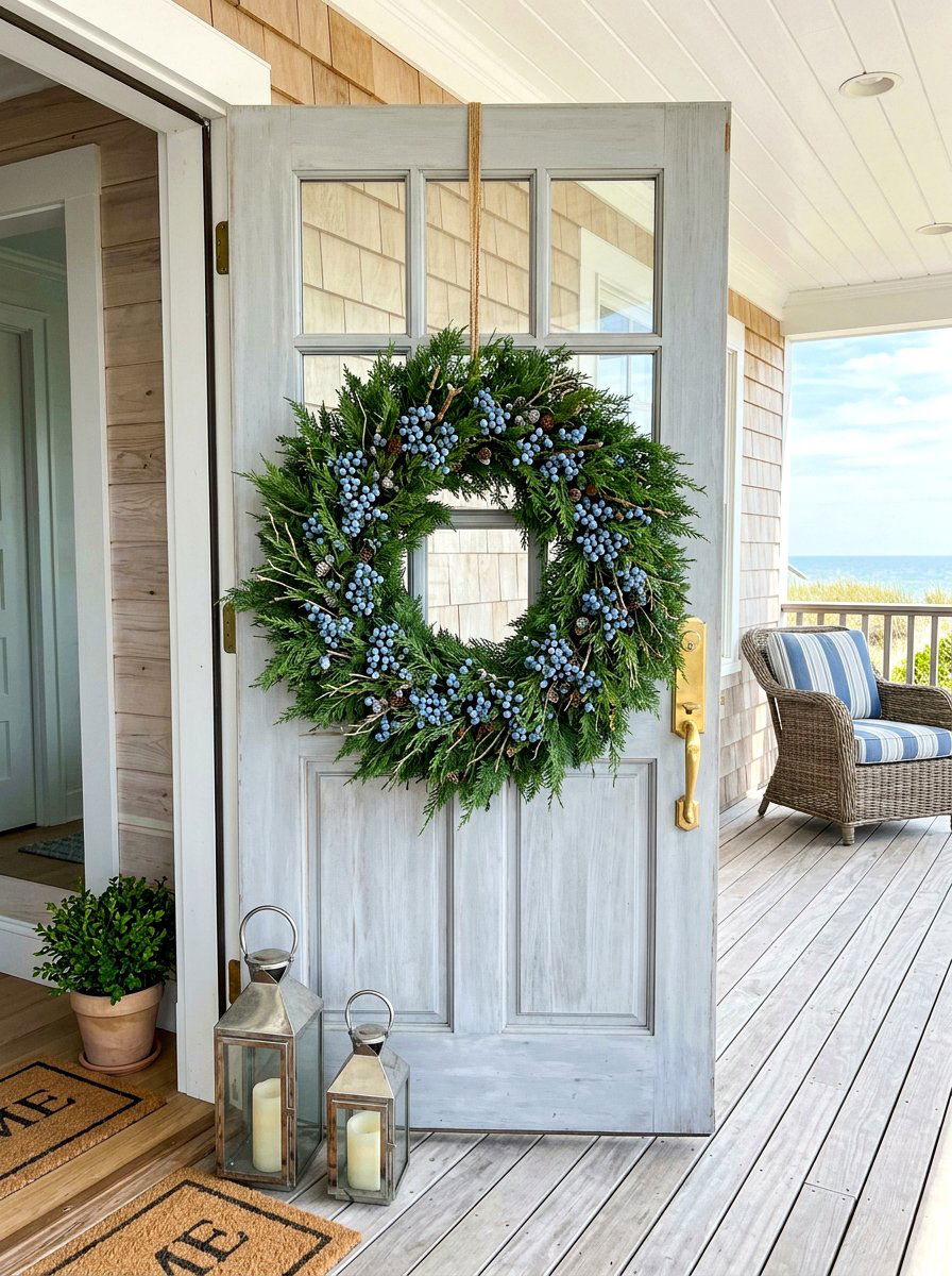 Juniper Berry Wreath - 30 winter wreath ideas