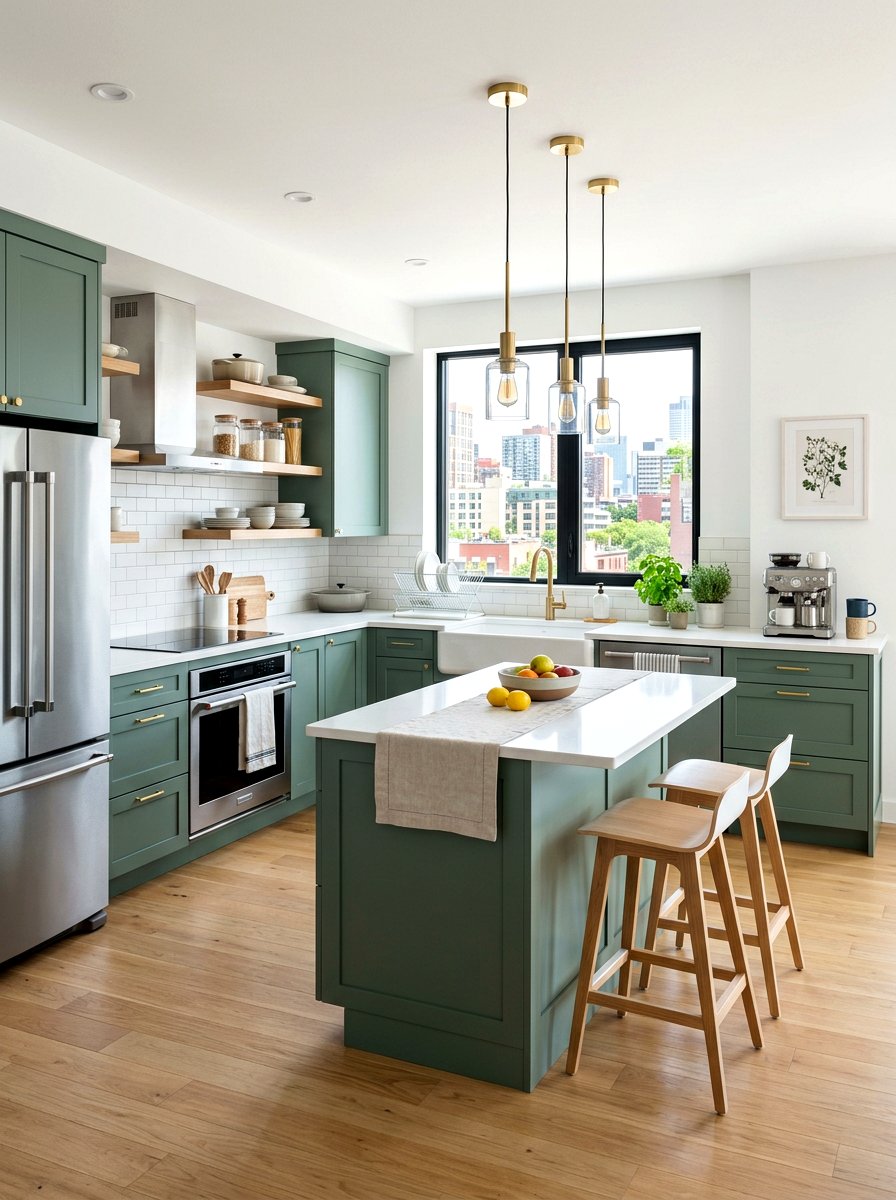 Juniper Green Kitchen - 30 green kitchen ideas