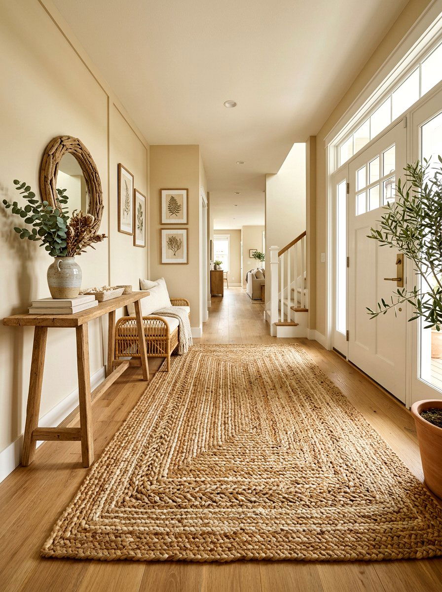 Jute Area Rug - 30 nontoxic home decor ideas