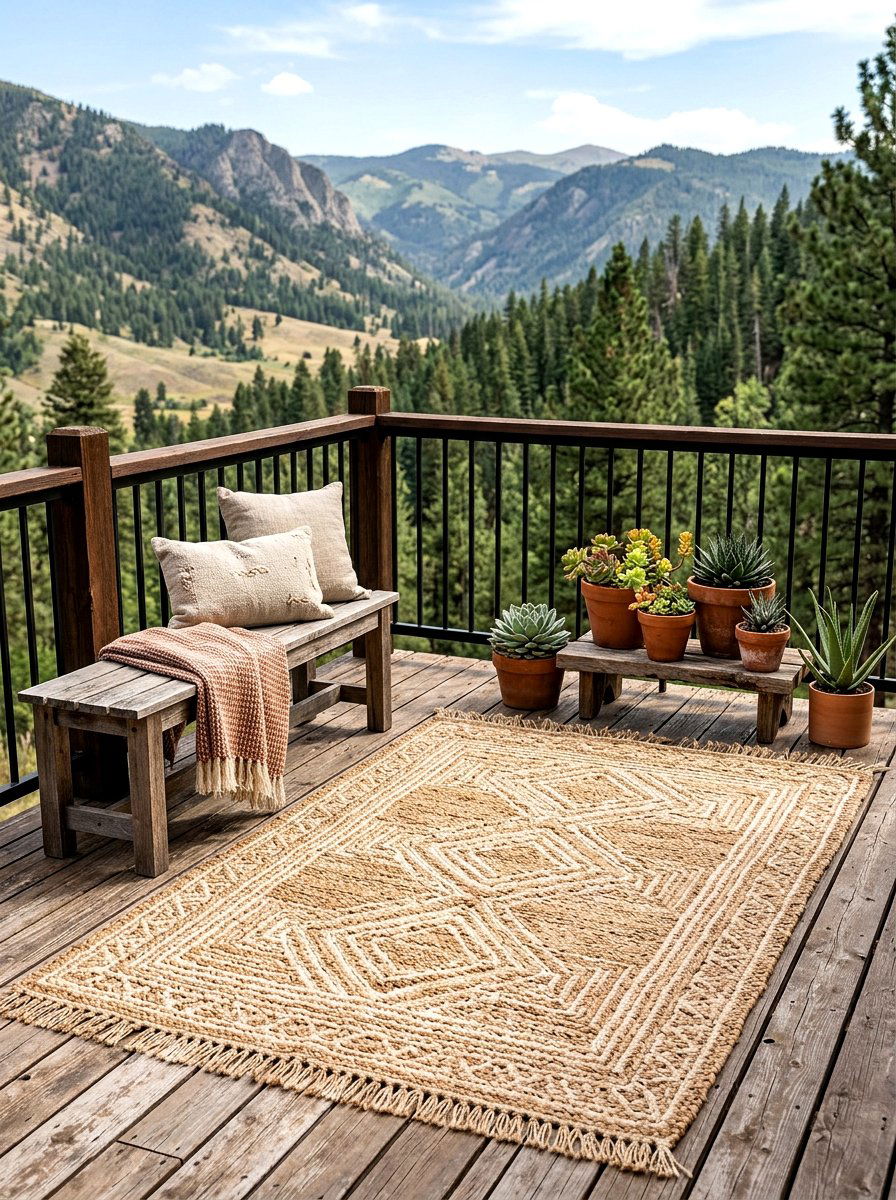 Jute Balcony Rug - 30 balcony rug ideas