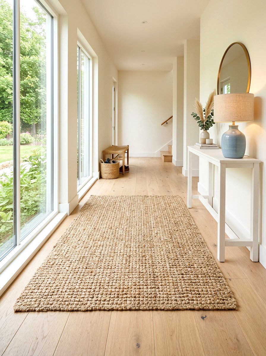 Jute Entryway Rug - 30 coastal entryway ideas