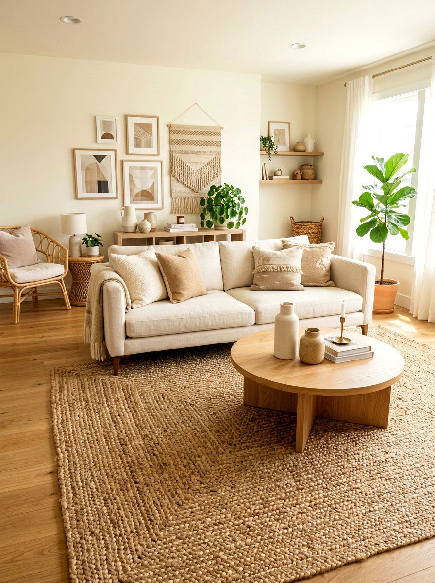 Jute Rug - 30 natural fiber decor ideas