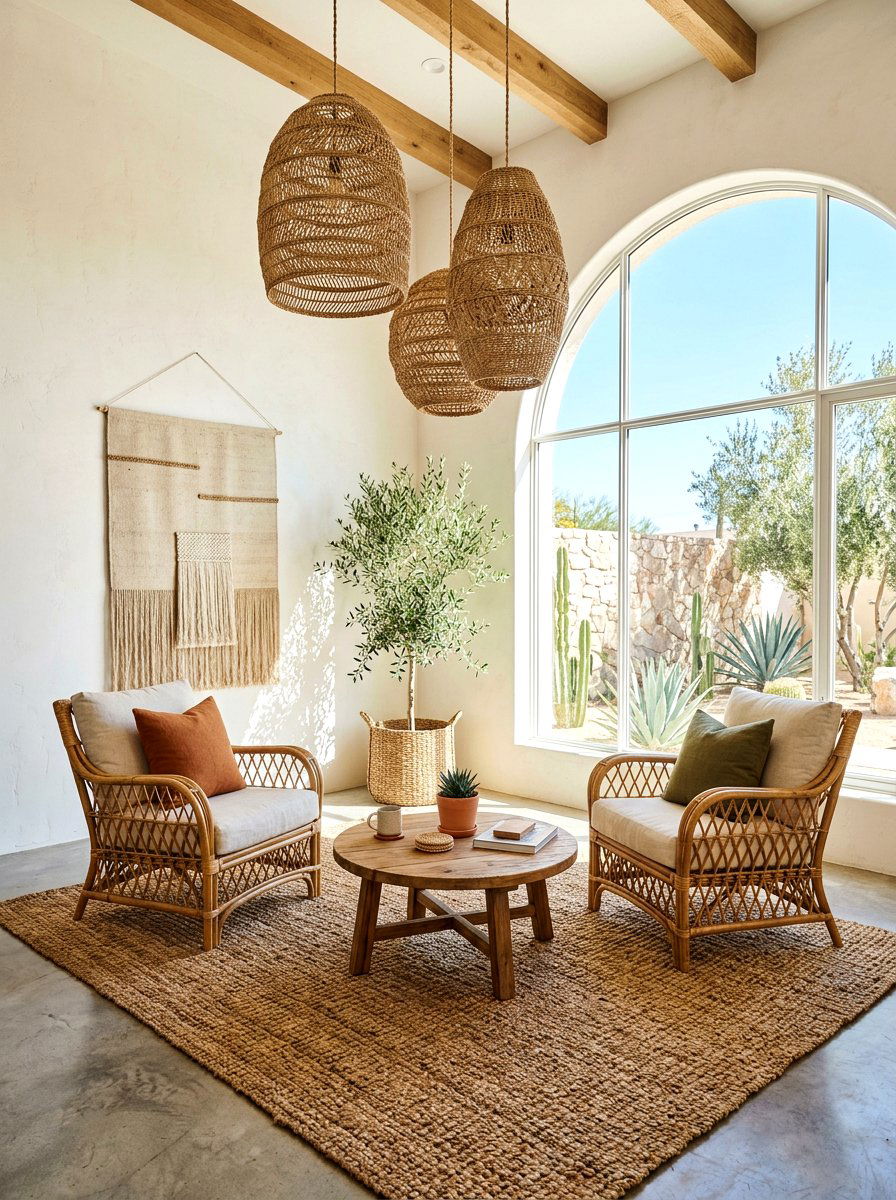 Jute Texture Lounge - 30 desert color decor ideas