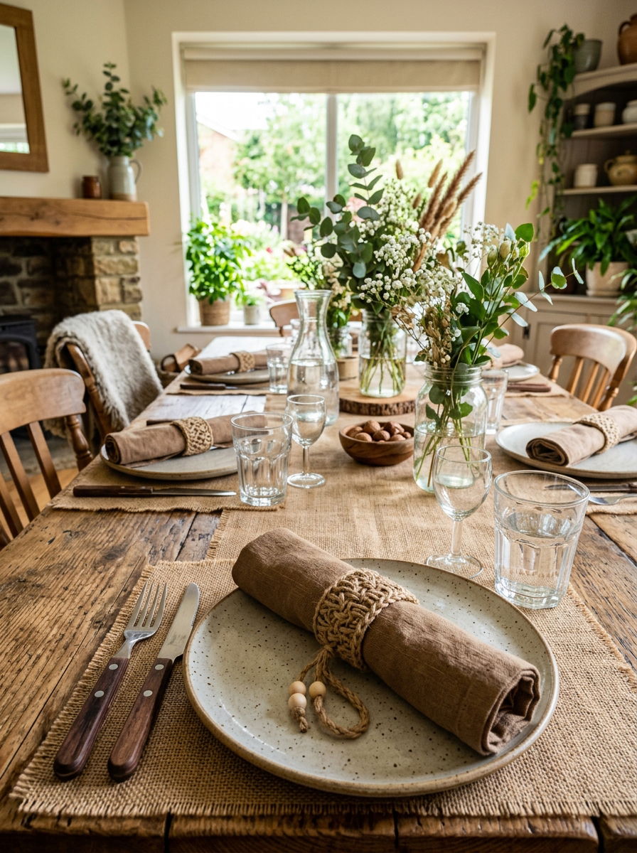 Jute Twine Napkin Ring - 30 napkin ring ideas