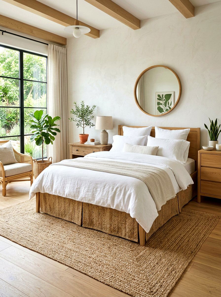 Jute Woven Tailored Bed Skirt - 30 tailored bed skirt ideas