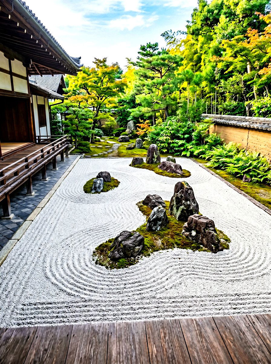 Karesansui Dry Landscape - 30 Japanese garden ideas