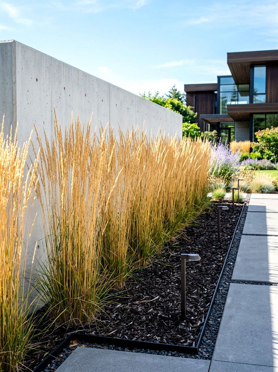 Karl foerster grass modern border - 30 ornamental grass border ideas