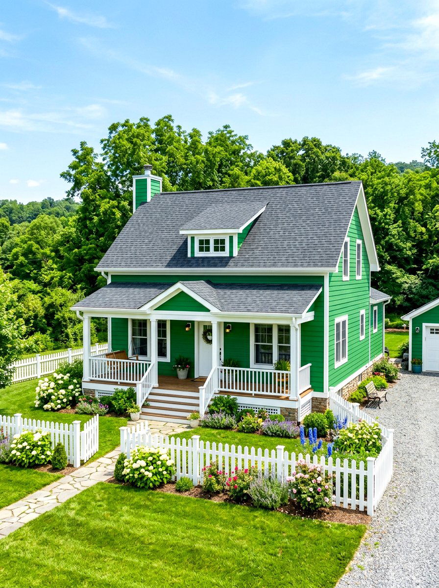 Kelly Green Exterior Paint - 30 green house exterior ideas