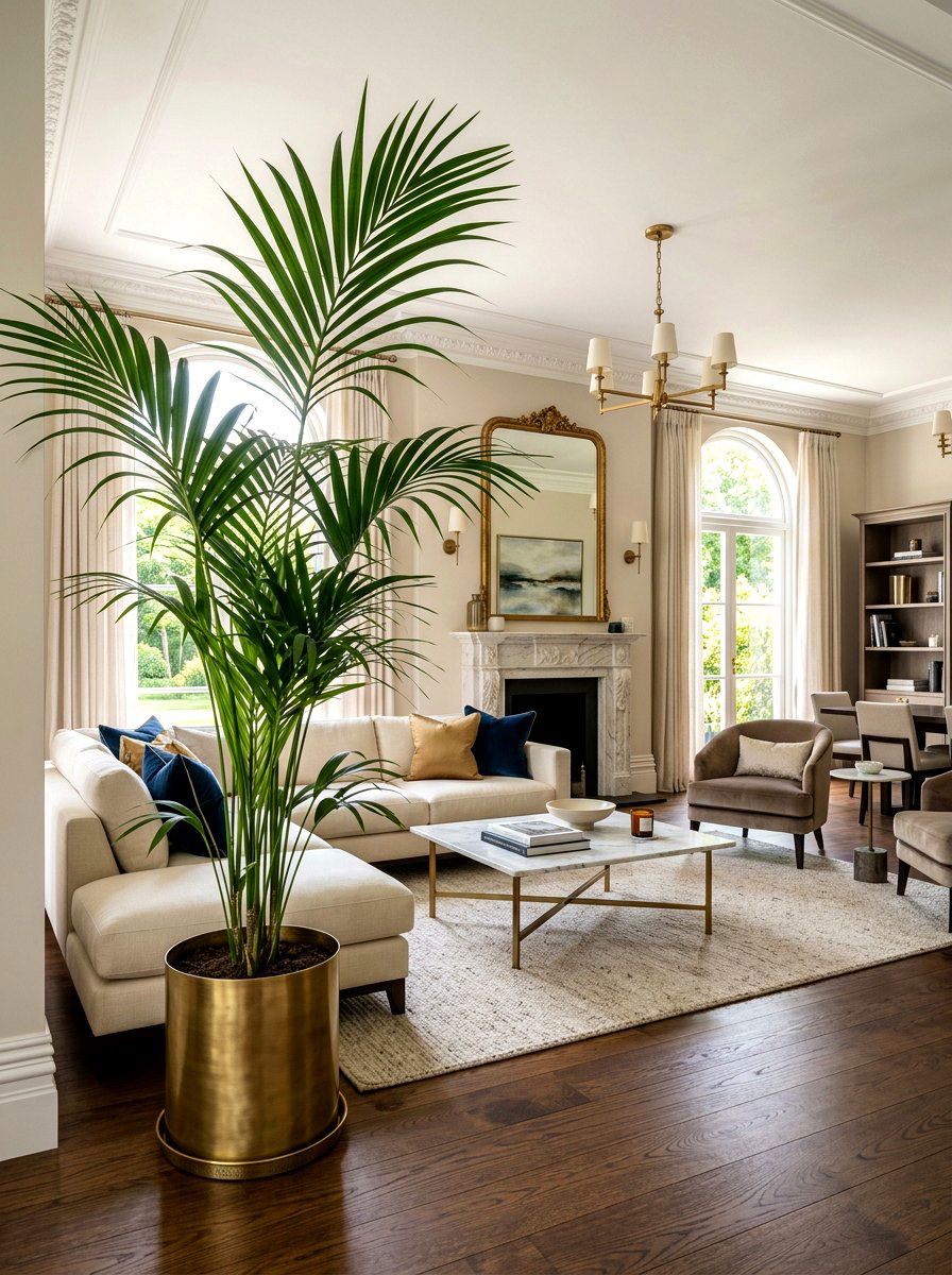 Kentia Palm Luxury Living - 30 indoor tree corner ideas