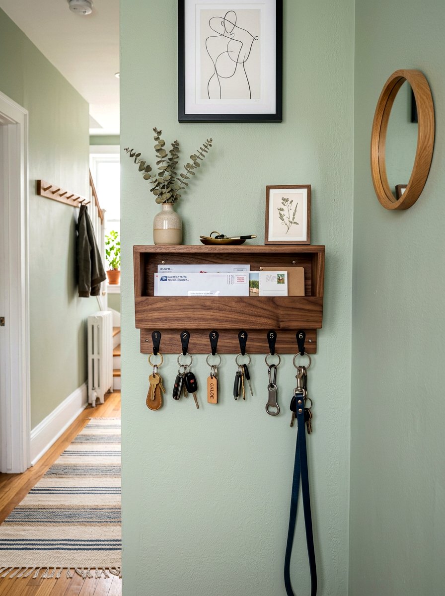 Key Hook Command Center - 30 command center wall ideas