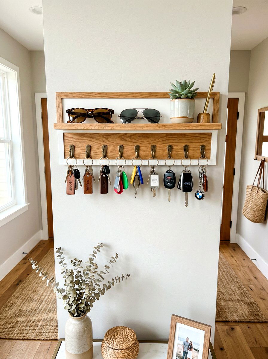 Key Rack Wall - 30 entry closet organization ideas