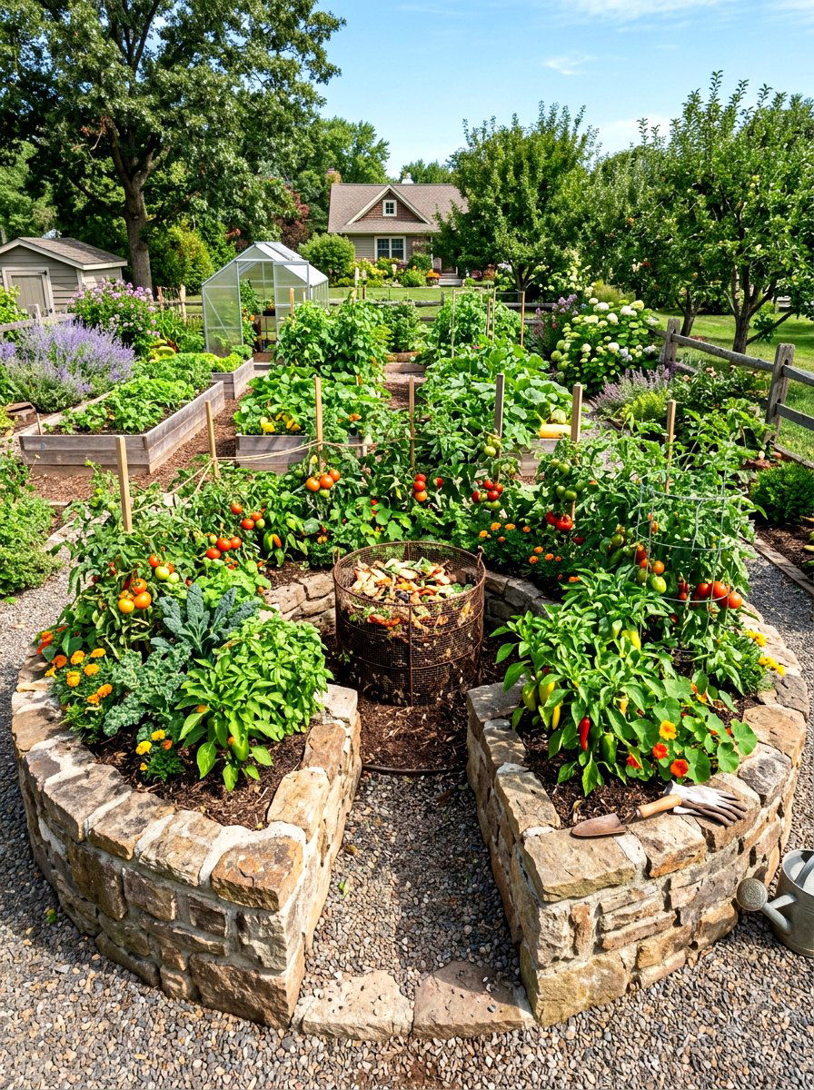 Keyhole Garden Bed - 30 salsa garden ideas