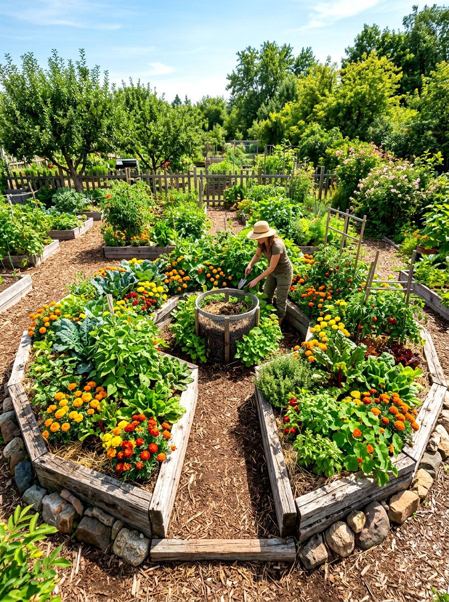 Keyhole Raised Flower Bed - 30 raised flower bed ideas