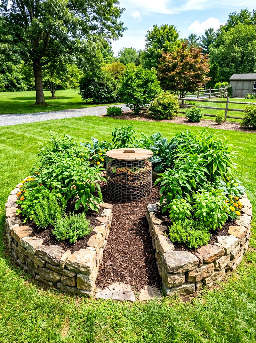 Keyhole Raised Garden Bed - 30 raised bed layout ideas