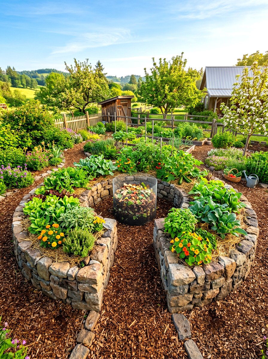 Keyhole Vegetable Garden - 30 beginner vegetable garden ideas